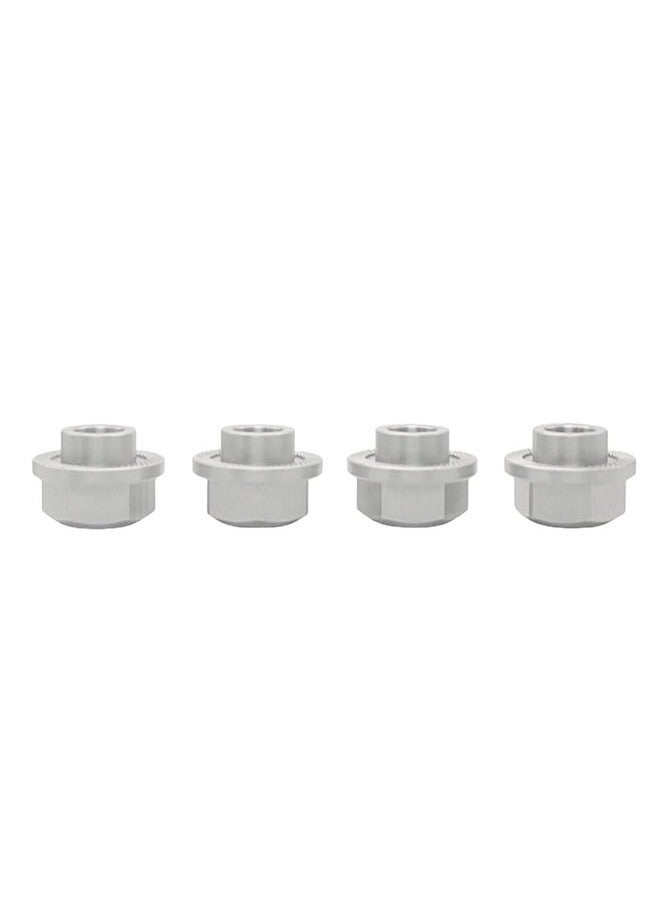 FLMLF 24mm CNC Metal Wheel Tire Adapter Front Rear Tyre Nut Cap 4pcs for 1/5 Scale TRAXXAS X-MAXX XMAXX 6S 8S Truck Rc Car Racing Toys Parts (Silver) - Image 4